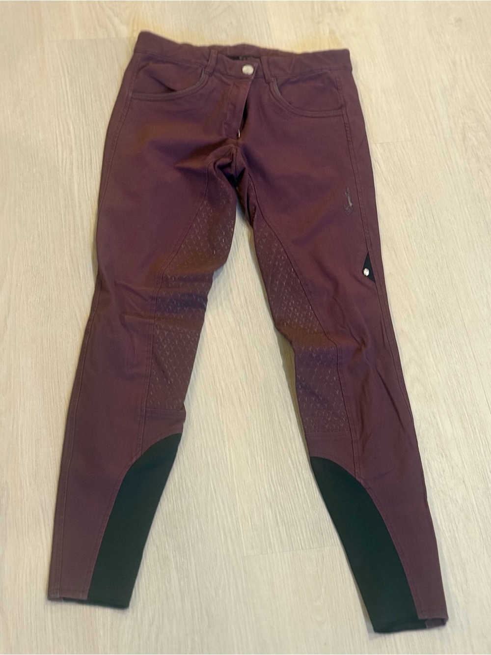 Burgundy Equiline Full Seat Riding Breeches